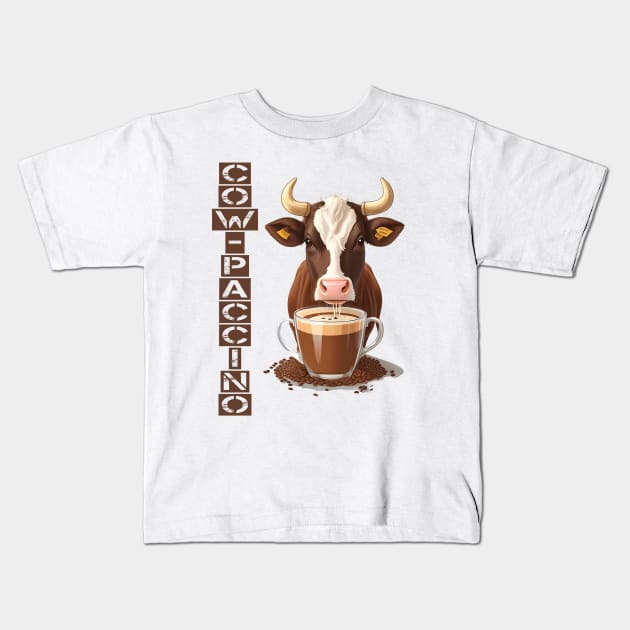 Cow-paccino Kids T-Shirt by Double You Store